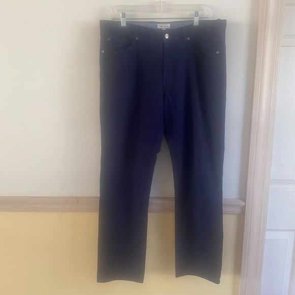Peter Millar Other - Peter Millar Men's Navy Blue‎ Stretch Performance 5 pocket Pant Size 35